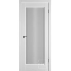 Дверь межкомнатная ВФД Элегант 1ВР белая, стекло Сатин Арт